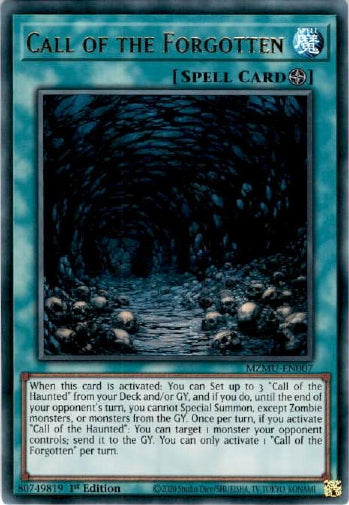 Call of the Forgotten - (MZMU-EN007) - [Ultra Rare] 1st Edition