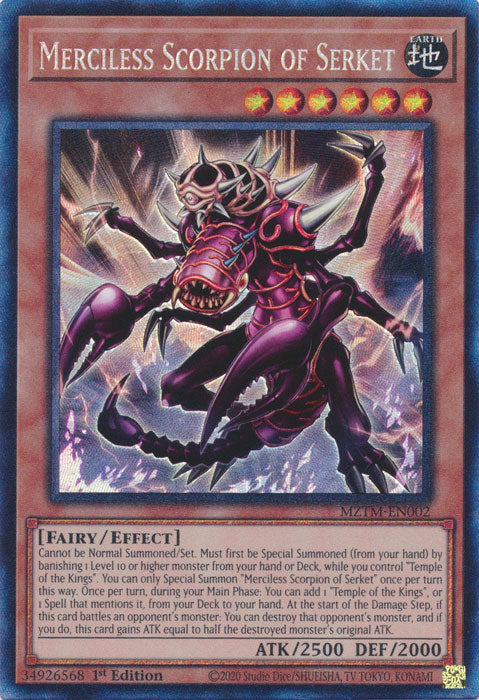 [COLLECTOR'S RARE] Merciless Scorpion of Serket - MZTM-EN002 -  1st Edition
