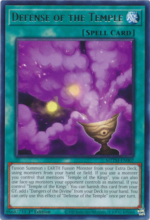 Defense of the Temple - MZTM-EN007 - Rare 1st Edition