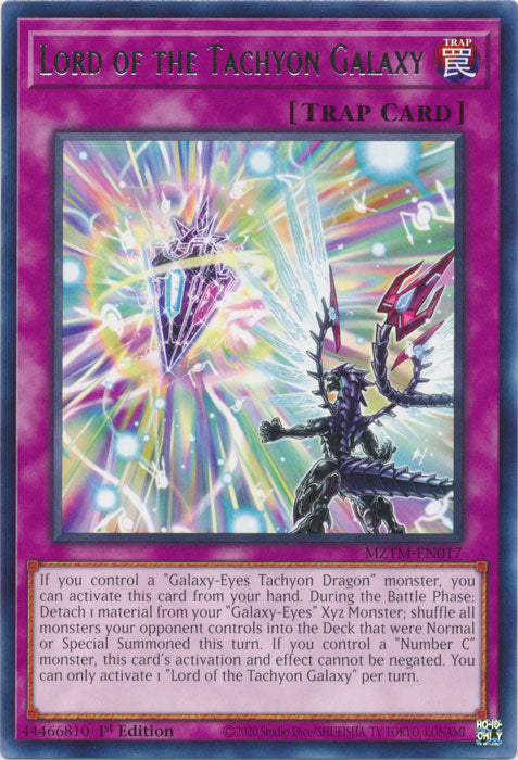 Lord of the Tachyon Galaxy - MZTM-EN017 - Rare 1st Edition