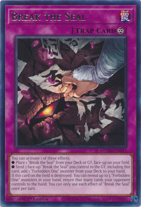 Break the Seal - MZTM-EN043 - Rare 1st Edition