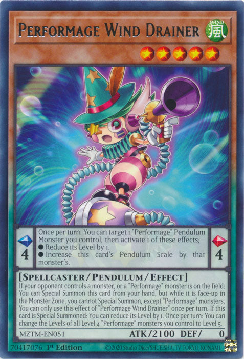 Performage Wind Drainer - MZTM-EN051 - Rare 1st Edition