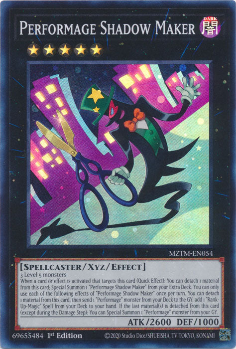 Performage Shadow Maker - MZTM-EN054 - Super Rare 1st Edition