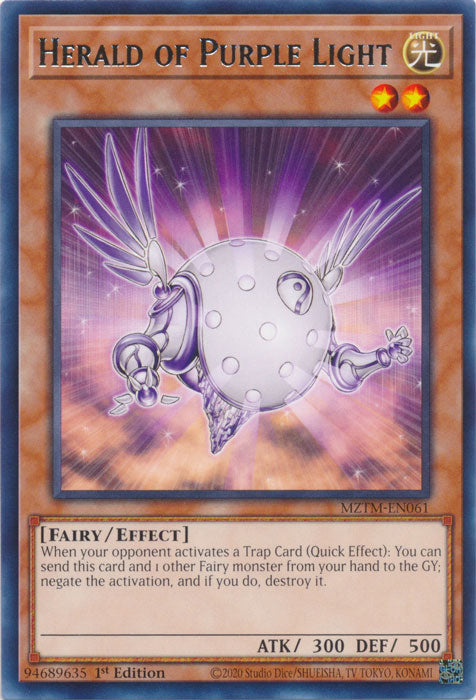 Herald of Purple Light - MZTM-EN061 - Rare 1st Edition