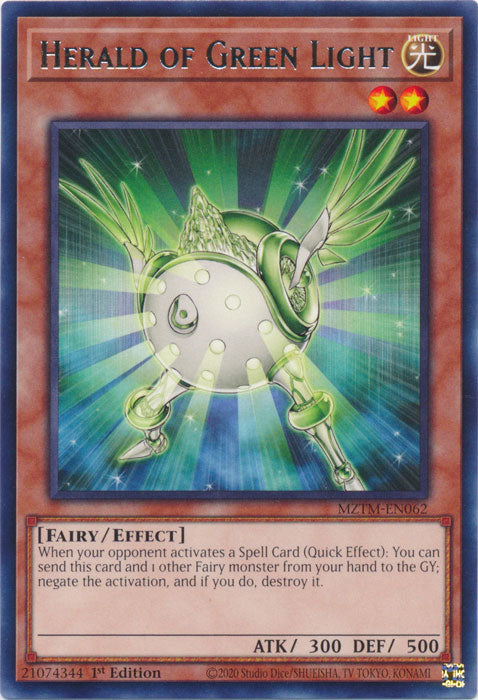 Herald of Green Light - MZTM-EN062 - Rare 1st Edition