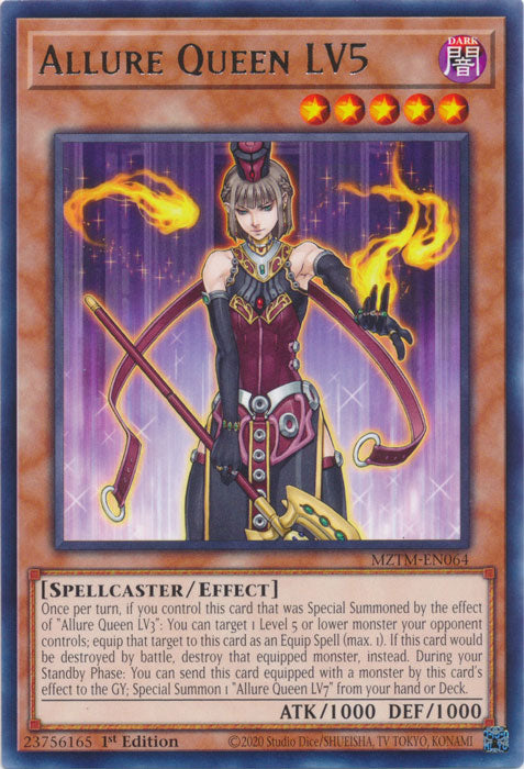 Allure Queen LV5 - MZTM-EN064 - Rare 1st Edition