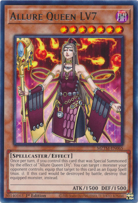 Allure Queen LV7 - MZTM-EN065 - Rare 1st Edition