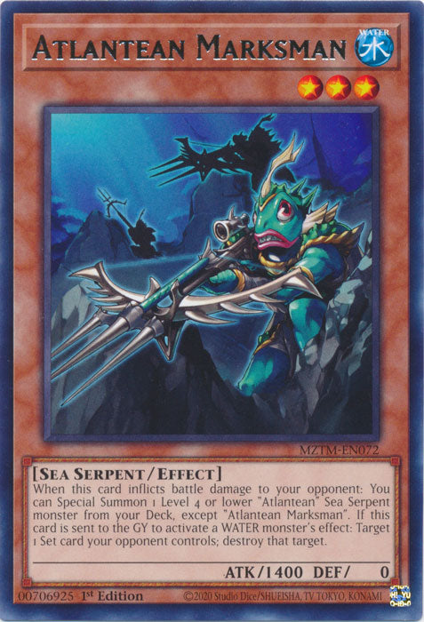 Atlantean Marksman - MZTM-EN072 - Rare 1st Edition