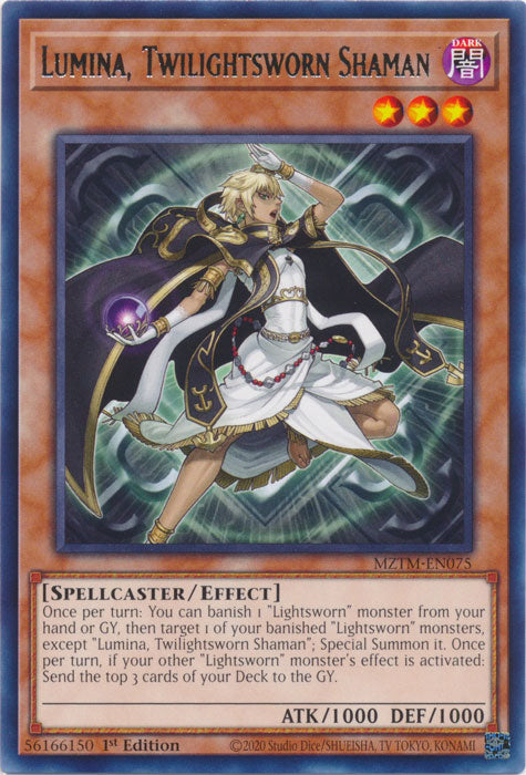 Lumina, Twilightsworn Shaman - MZTM-EN075 - Rare 1st Edition