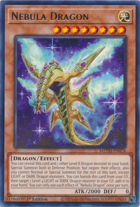 Nebula Dragon - MZTM-EN078 - Rare 1st Edition