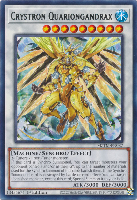 Crystron Quariongandrax - MZTM-EN087 - Rare 1st Edition