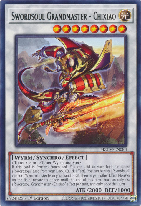 Swordsoul Grandmaster - Chixiao - MZTM-EN088 - Rare 1st Edition