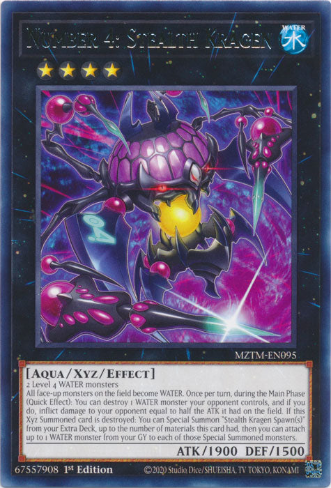 Number 4: Stealth Kragen - MZTM-EN095 - Rare 1st Edition