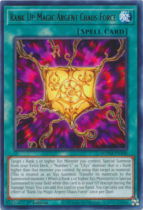 Rank-Up-Magic Argent Chaos Force - MZTM-EN100 - Rare 1st Edition