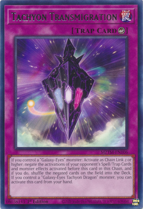 Tachyon Transmigration - MZTM-EN106 - Rare 1st Edition