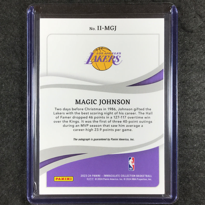 2023-24 Immaculate MAGIC JOHNSON Immaculate Ink Auto Emerald Green 3/5