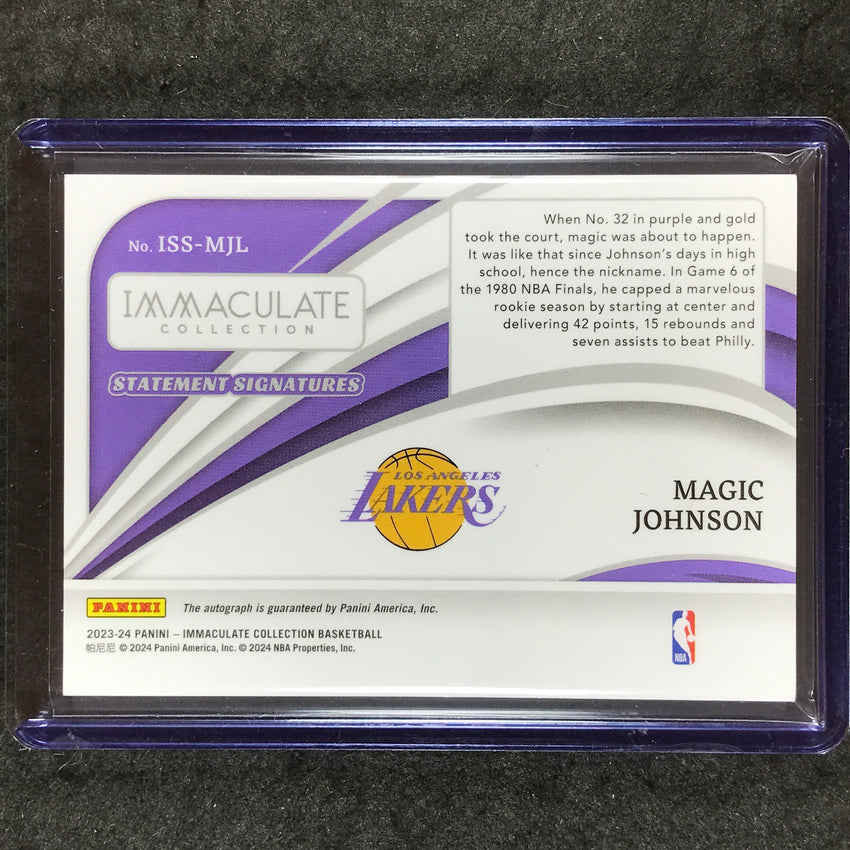 2023-24 Immaculate MAGIC JOHNSON Statement Signatures Auto Green 5/5