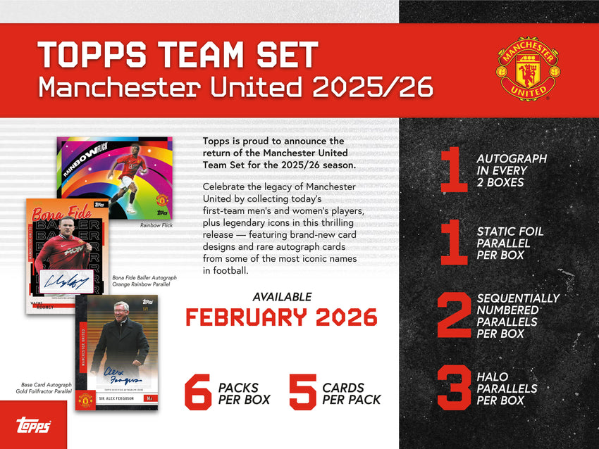 2025-26 Topps Soccer Manchester United Team Set Box