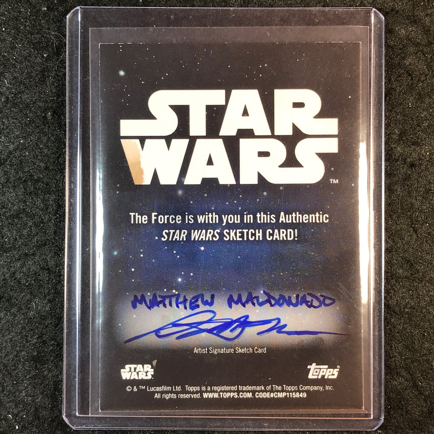 2025 Star Wars Smugglers Outpost THE MANDALORIAN Sketch 1/1 MATTHEW MALDONADO