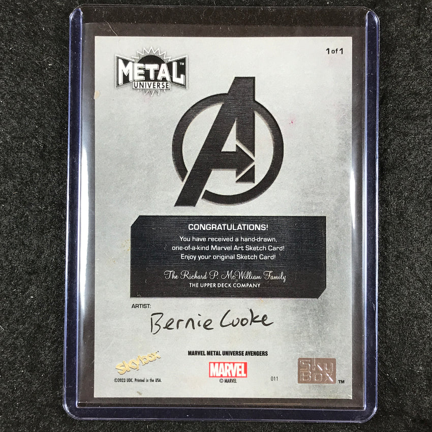 2024 Marvel Metal Universe Avengers MANGOG Artist Sketch 1/1 BERNIE COOKE