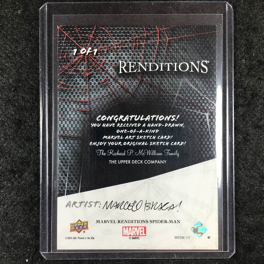 2024 Marvel Renditions Spider-Man MILES MORALES Artist Sketch MARCELO BRAGA