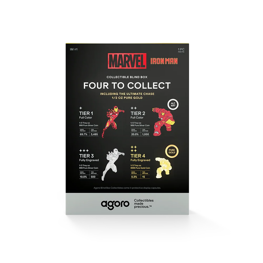 2026 Agoro Marvel - Iron Man 1/2 oz Coin Blind Box