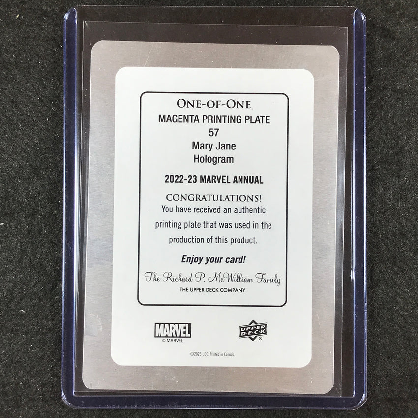 2022-23 Marvel Annual MARY JANE Hologram Printing Plate Magenta 1/1 #57