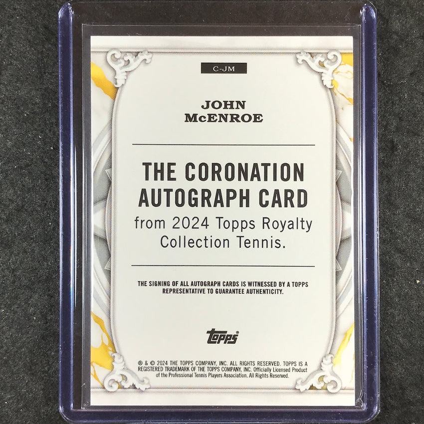 2024 Topps Royalty Tennis JOHN MCENROE The Coronation Autograph 25/25