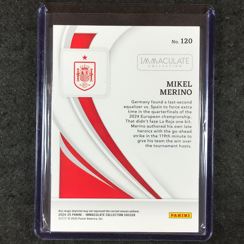 2024-25 Immaculate Soccer MIKEL MERINO Base Platinum 1/1 #120