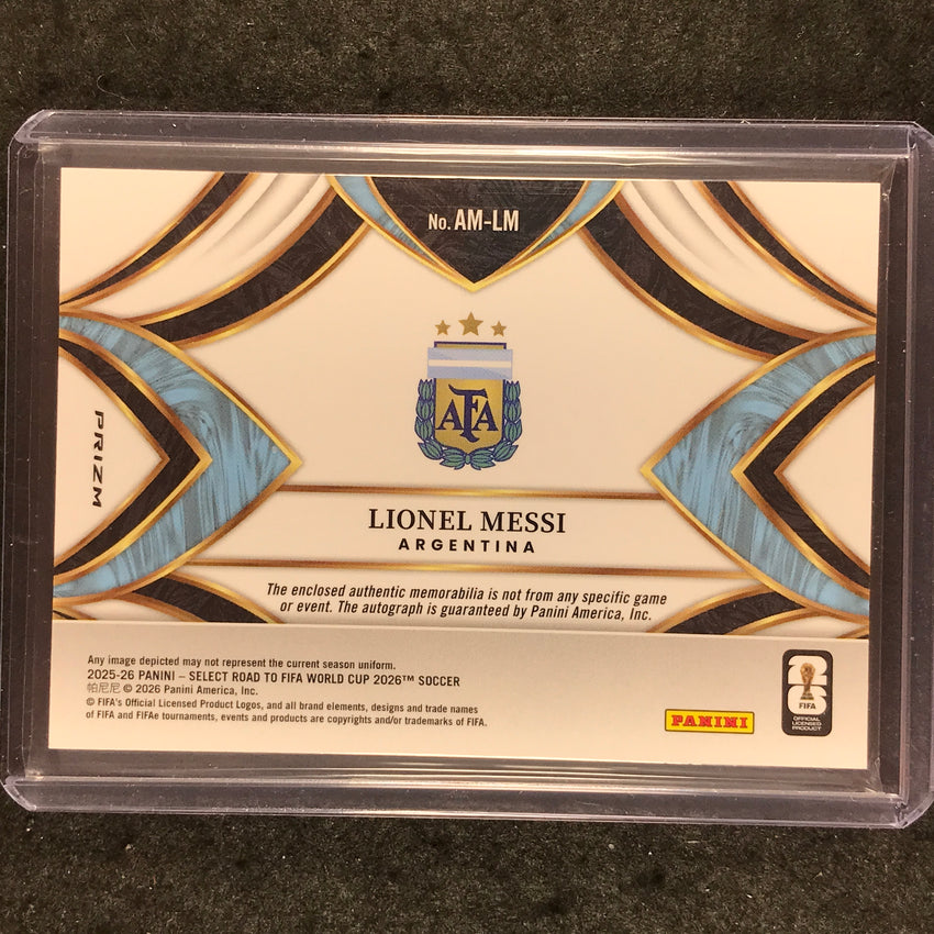 2025-26 Select Road to World Cup LIONEL MESSI Autographed Memorabilia #AM-LM