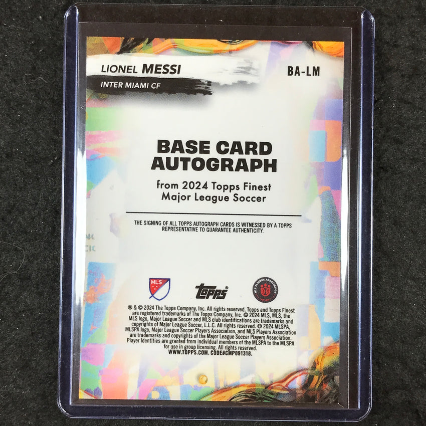 2024 Topps Finest MLS LIONEL MESSI Base Auto Black 6/10