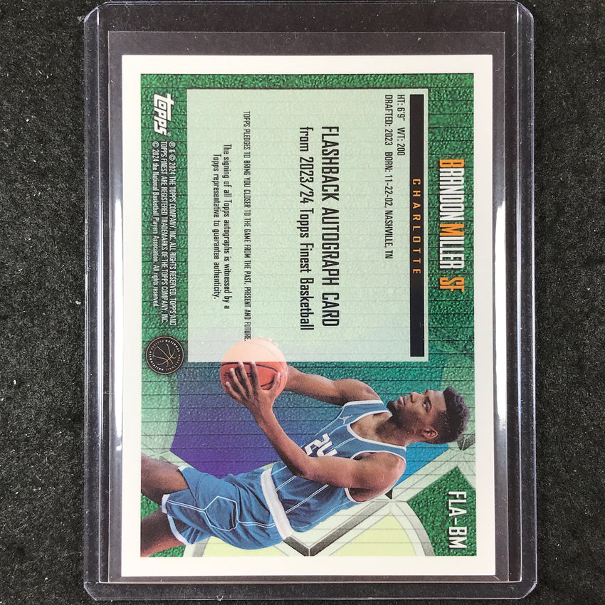 2023-24 Topps Finest BRANDON MILLER Flashback Rookie Autograph Red 5/5