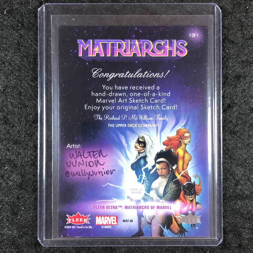 2024 Matriarchs of Marvel MOONDRAGON Artist Sketch 1/1 WALTER JUNIOR
