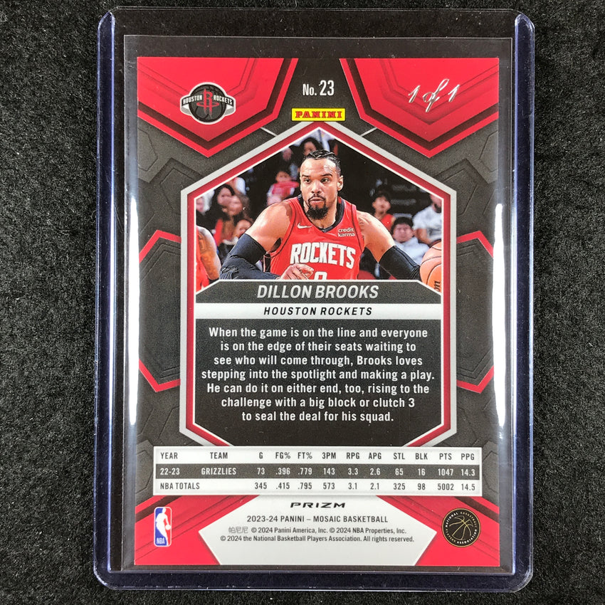 2023-24 Mosaic DILLON BROOKS Base Nebula Choice 1/1 #23