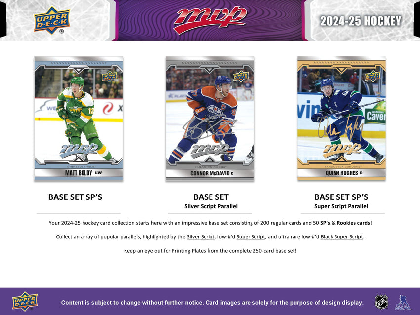 2024-25 Upper Deck MVP Hockey Hobby Box