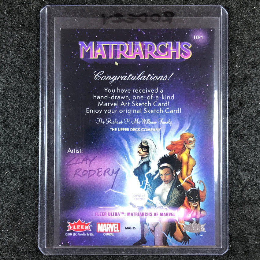 2024 Matriarchs of Marvel MYSTIQUE Artist Sketch 1/1 CLAY RODERY