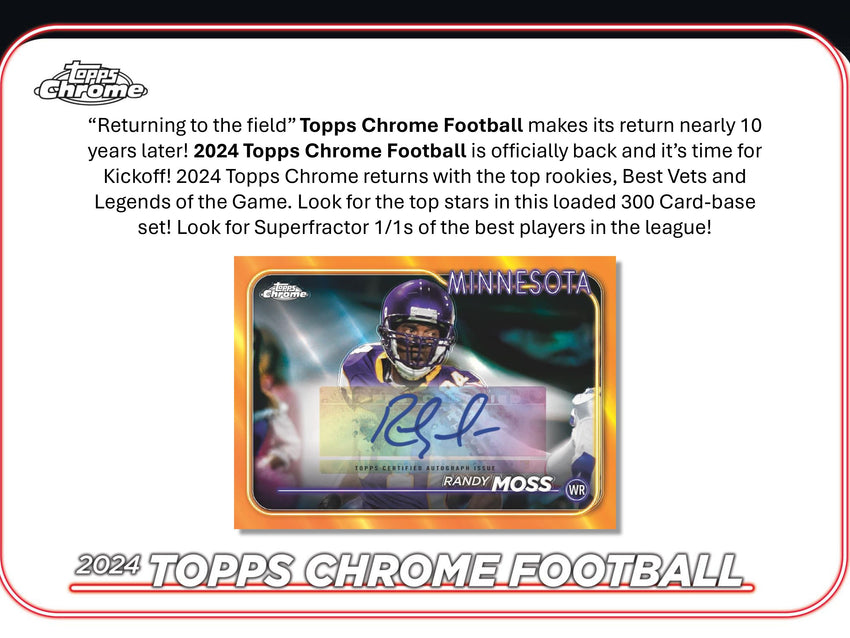 2024 Topps Chrome Football 7-Pack Blaster Box
