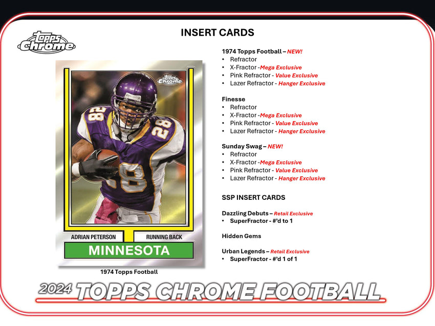 2024 Topps Chrome Football 7-Pack Blaster Box