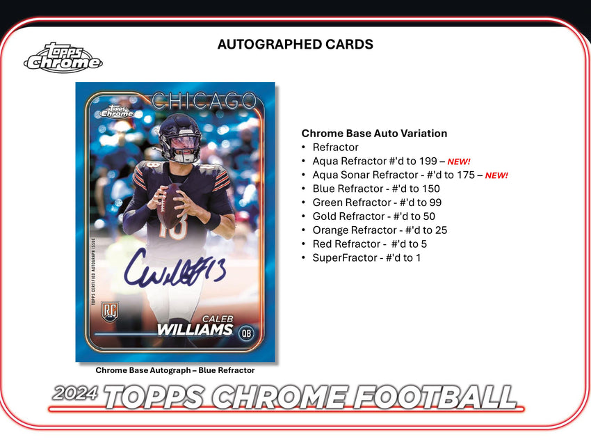 2024 Topps Chrome Football 7-Pack Blaster Box