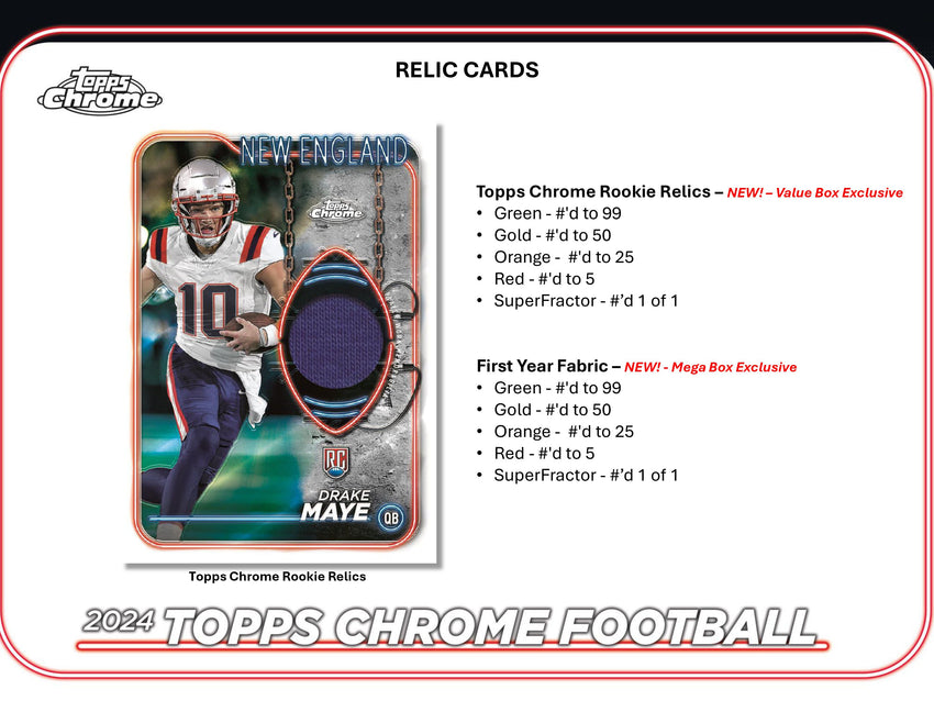2024 Topps Chrome Football 7-Pack Blaster Box