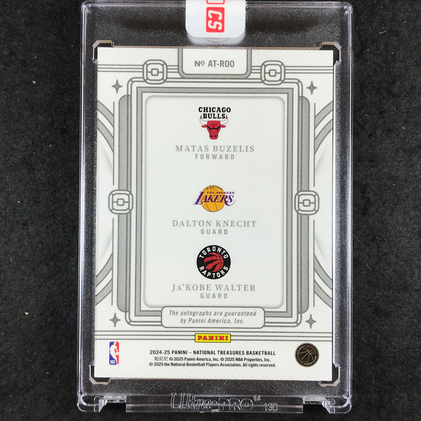 2024-25 National Treasures MATAS BUZELIS KNECHT WALTER Triple Rookie Auto 5/10