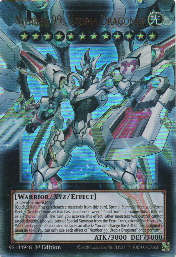 [ULTRA RARE]  Number 99: Utopia Dragonar (OVERFRAME) - RA05-EN144 - 1st Edition
