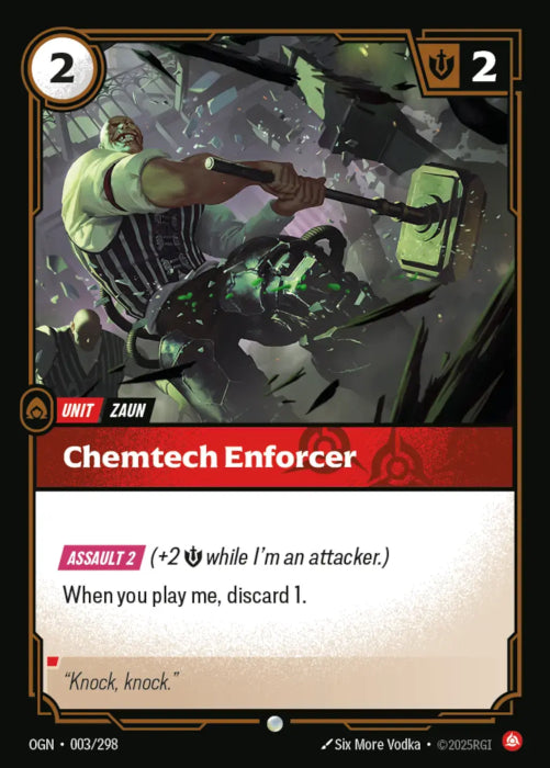 PLAYSET (3) 3x Chemtech Enforcer  - 003/298 - Common -  Riftbound - Origins