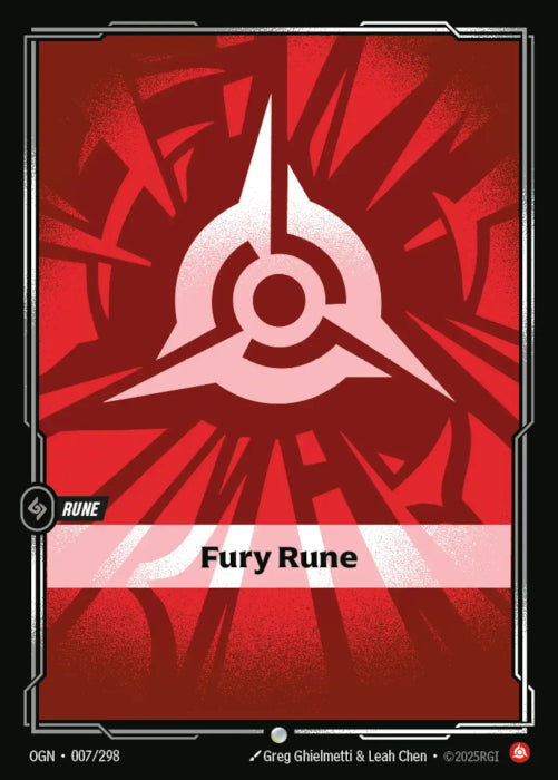 PLAYSET (3) 3x Fury Rune  - 007/298 - Common -  Riftbound - Origins