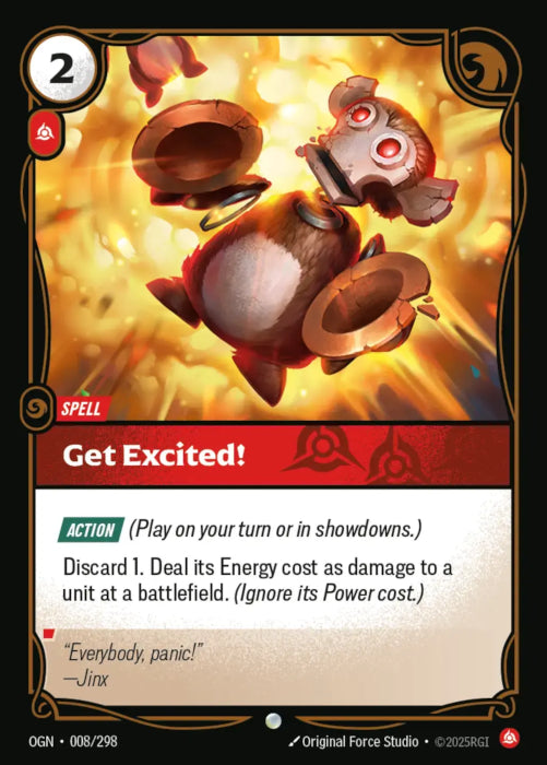 PLAYSET (3) 3x Get Excited!  - 008/298 - Common -  Riftbound - Origins