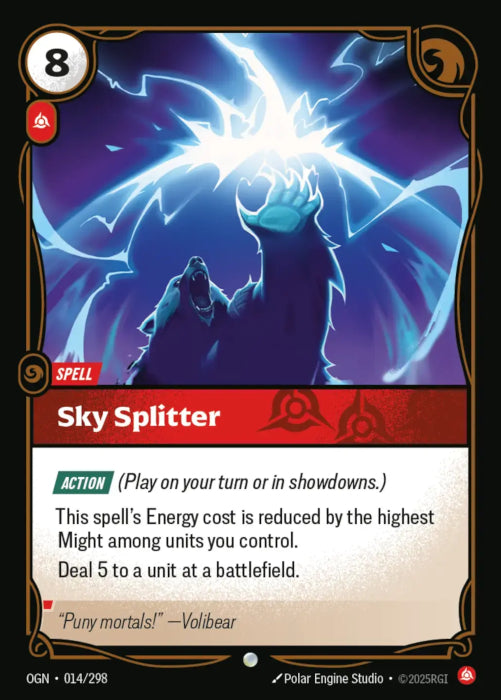 PLAYSET (3) 3x Sky Splitter  - 014/298 - Common -  Riftbound - Origins