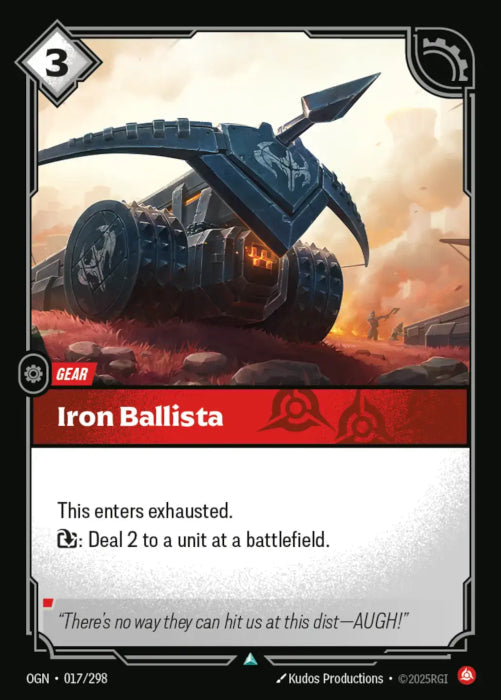 [ FOIL ] Iron Ballista  - 017/298 - FOIL Uncommon -  Riftbound - Origins