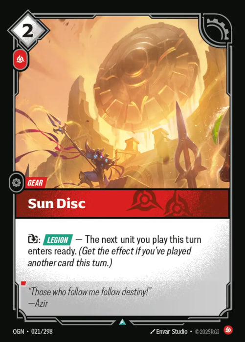 PLAYSET (3) 3x Sun Disc  - 021/298 - Uncommon -  Riftbound - Origins