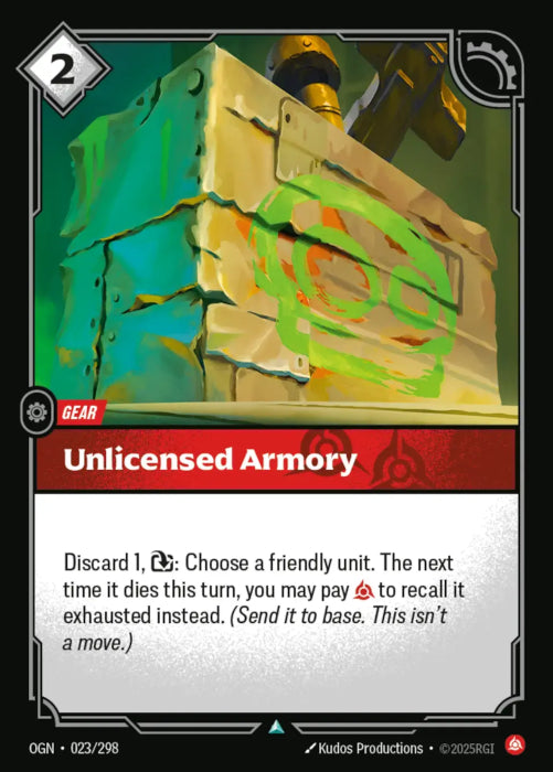 PLAYSET (3) 3x Unlicensed Armory  - 023/298 - Uncommon -  Riftbound - Origins