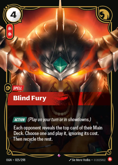 Blind Fury  - 025/298 - Rare -  Riftbound - Origins